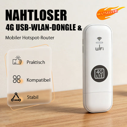 Tragbarer 4G USB-WiFi-Stick & mobiler Hotspot-Router
