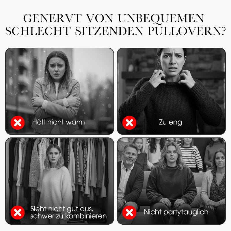 Damen Pullover mit Rundhalsausschnitt in lockerer Passform