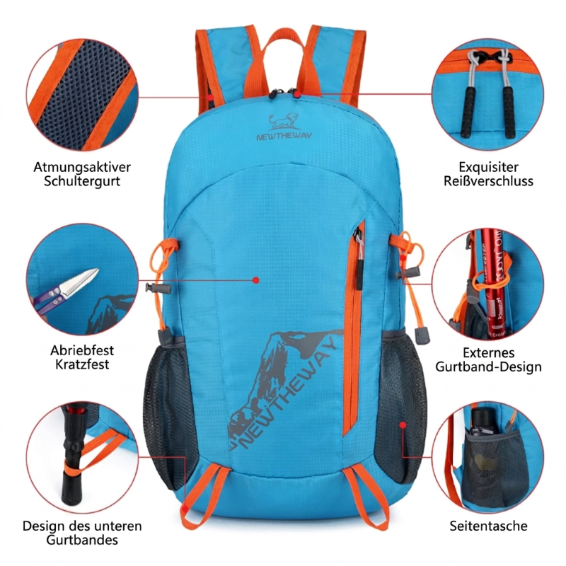 🔥🎁 2+1 GRATIS!!🥳 💞 50K+ VERKAUFT! ⚡🎒 Faltbarer wasserdichter Campingrucksack