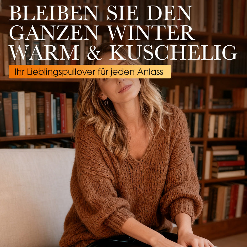 Damen Pullover mit Rundhalsausschnitt in lockerer Passform