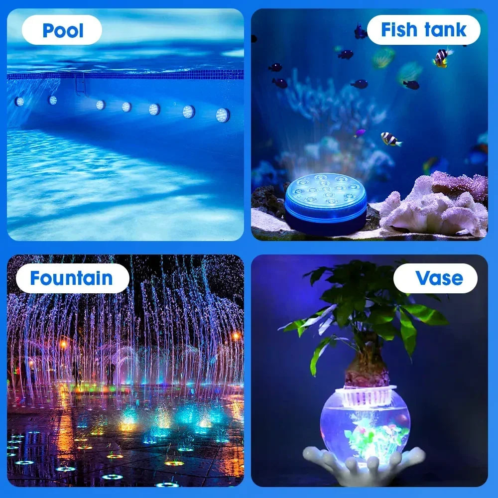 💎 50% 16-FARBEN POOL-LEDs! 💎 Wasserdicht, Fernbedienung & 10x Heller für Partys