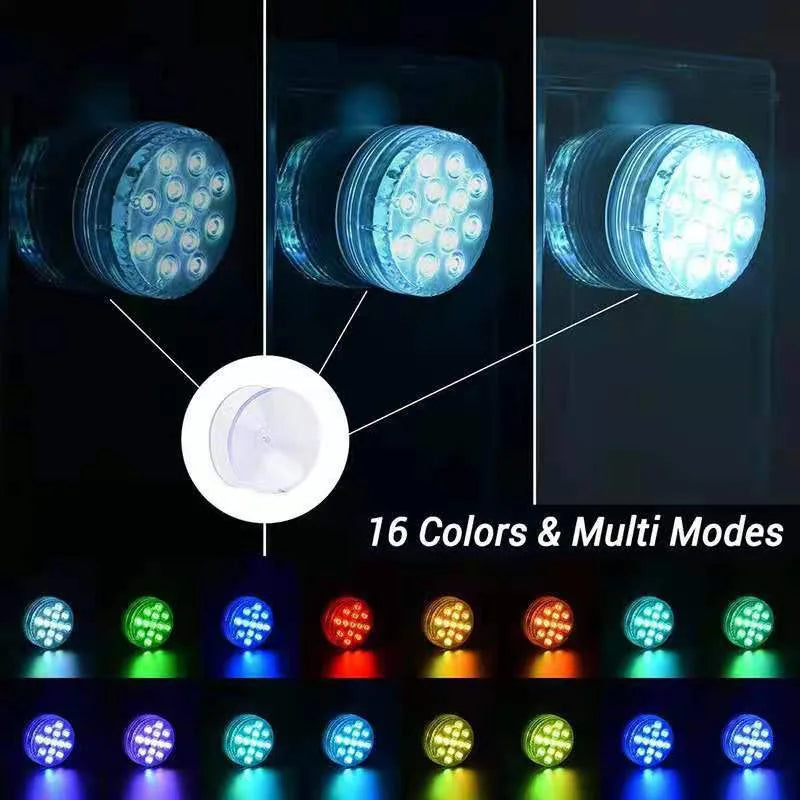 💎 50% 16-FARBEN POOL-LEDs! 💎 Wasserdicht, Fernbedienung & 10x Heller für Partys