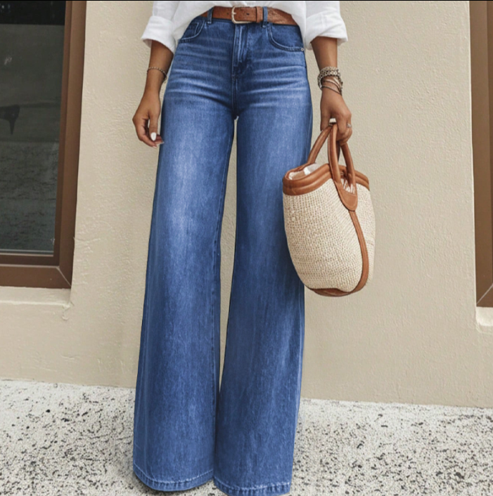 📢📢50%Rabatt!!!🎉🏆 Verkaufsschlager – jetzt halber Preis! Beinverlängernde Wide-Leg Jeans