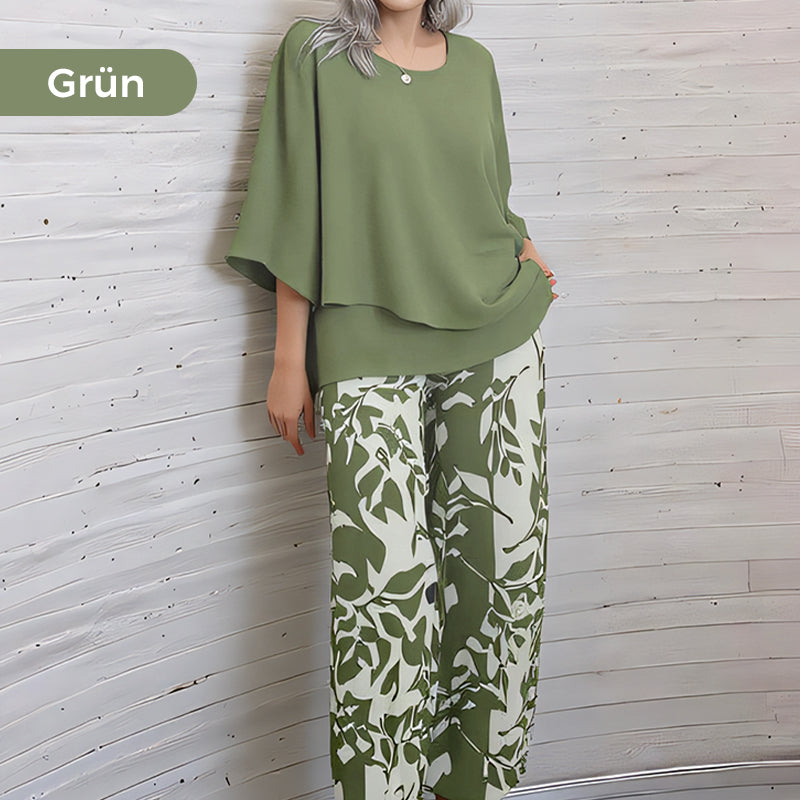 💃🔥 HEISSER VERKAUF 2026: -50% ✨ Damen-Zweiteiler Set – bedruckte Hose & Rundhals-Top 👗 modern, bequem & stylisch 💫