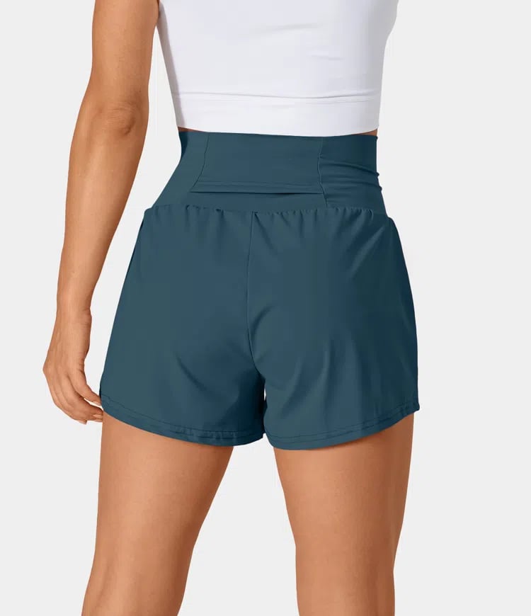 ✨️  2025 Hot Sale 49% OFF 🥰  2-in-1 Yoga Shorts mit hoher Taille und Seitentaschen