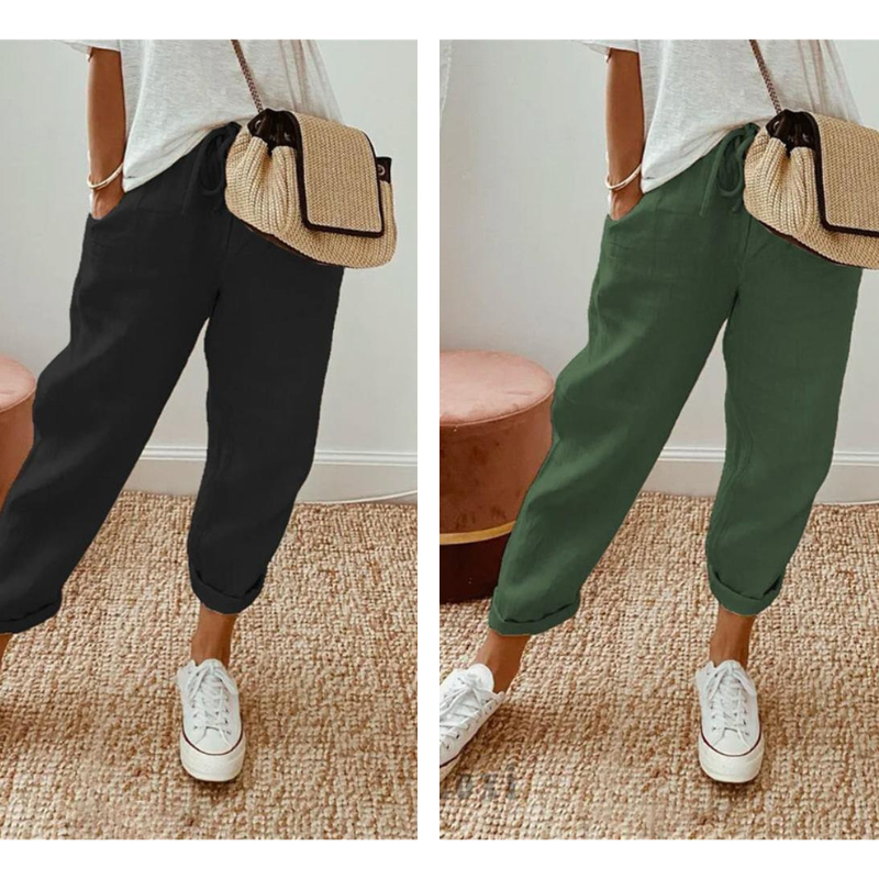 💕50% RABATT💕Lässige Baumwoll- und Leinenhosen für Damen