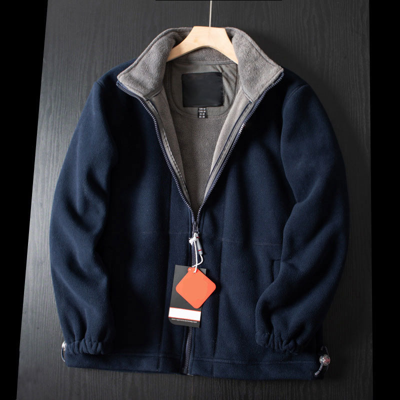 [Bestes Geschenk] Warme Jacke mit doppelseitigem Fleece und Taschen