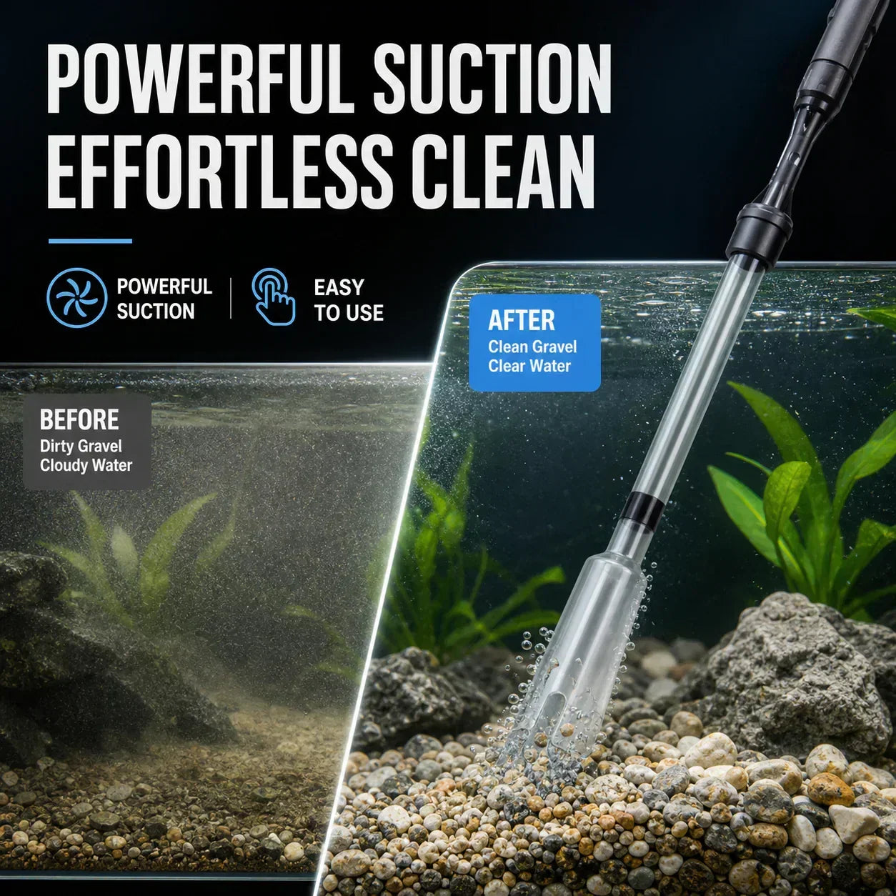 🐠 50 % RABATT! 🔥 Elektrischer Aquarienkiesreiniger – mühelose Reinigung von Kies & Bodengrund – saugt Schmutz, Futterreste & Ablagerungen zuverlässig ab – ideal für Süß- & Salzwasseraquarien – spart Zeit & schont die Wasserqualität