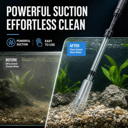 🐠 50 % RABATT! 🔥 Elektrischer Aquarienkiesreiniger – mühelose Reinigung von Kies & Bodengrund – saugt Schmutz, Futterreste & Ablagerungen zuverlässig ab – ideal für Süß- & Salzwasseraquarien – spart Zeit & schont die Wasserqualität