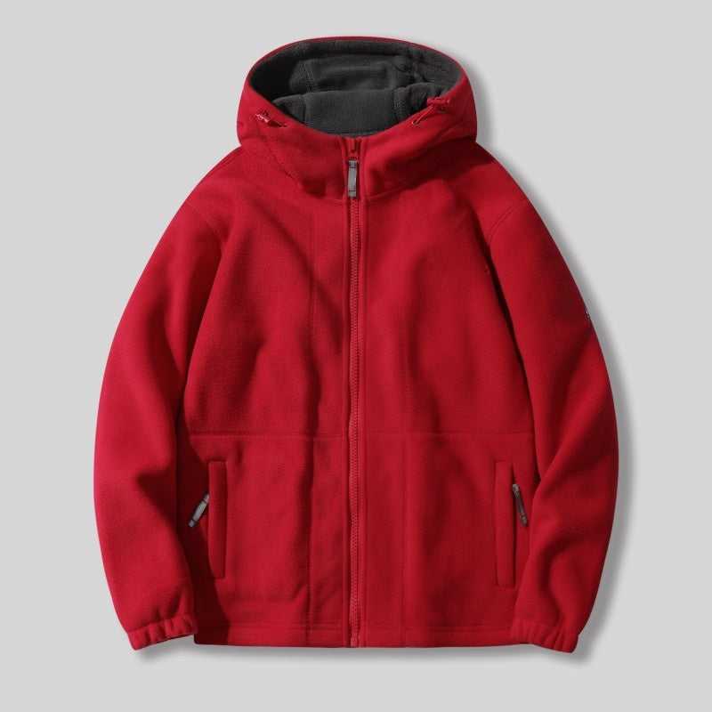 [Bestes Geschenk] Warme Jacke mit doppelseitigem Fleece und Taschen