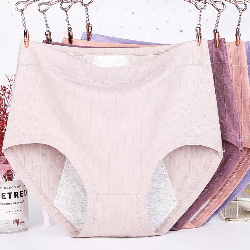 Kaufen Sie am letzten Tag 5 und erhalten Sie 5 gratis antibakterielle, auslaufsichere Body-Unterwäsche aus Baumwolle mit hoher Taille