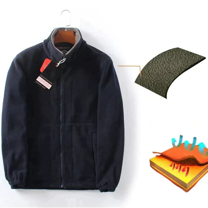 [Bestes Geschenk] Warme Jacke mit doppelseitigem Fleece und Taschen