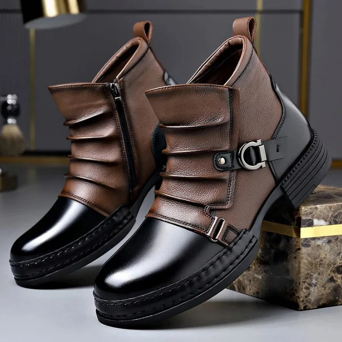 👞🔥Der Charme eines reifen Mannes! ⏰ Herren-Ankle-Boots aus echtem Leder – Strapazierfähig, stylisch und ganztägiger Tragekomfort für Freizeit und Beruf 🔧