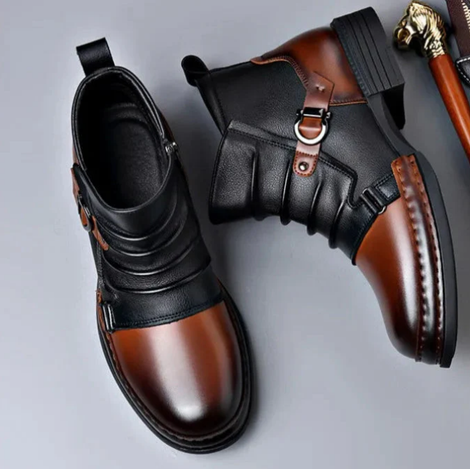 👞🔥Der Charme eines reifen Mannes! ⏰ Herren-Ankle-Boots aus echtem Leder – Strapazierfähig, stylisch und ganztägiger Tragekomfort für Freizeit und Beruf 🔧
