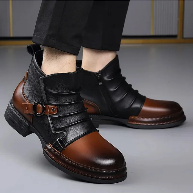 👞🔥Der Charme eines reifen Mannes! ⏰ Herren-Ankle-Boots aus echtem Leder – Strapazierfähig, stylisch und ganztägiger Tragekomfort für Freizeit und Beruf 🔧