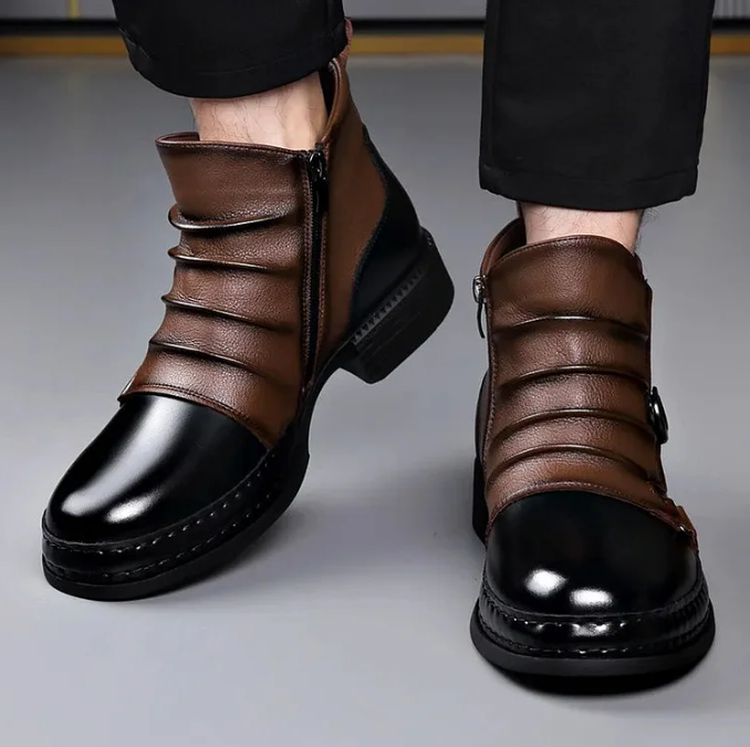 👞🔥Der Charme eines reifen Mannes! ⏰ Herren-Ankle-Boots aus echtem Leder – Strapazierfähig, stylisch und ganztägiger Tragekomfort für Freizeit und Beruf 🔧