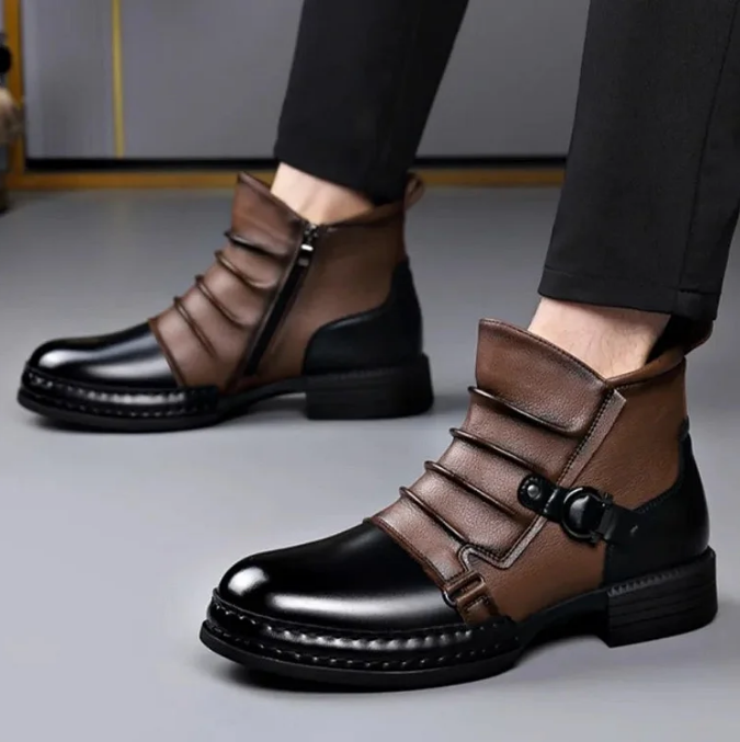 👞🔥Der Charme eines reifen Mannes! ⏰ Herren-Ankle-Boots aus echtem Leder – Strapazierfähig, stylisch und ganztägiger Tragekomfort für Freizeit und Beruf 🔧