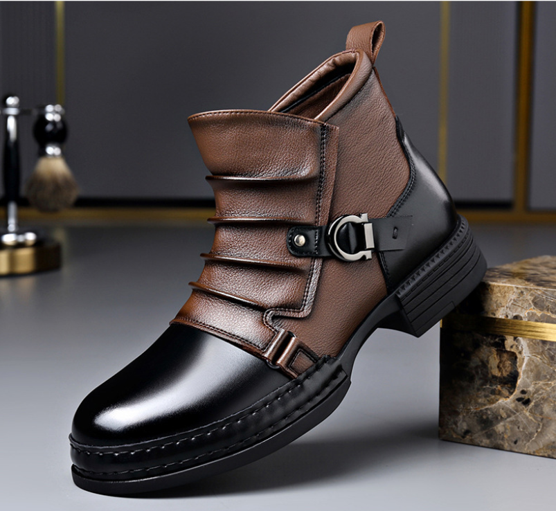 👞🔥Der Charme eines reifen Mannes! ⏰ Herren-Ankle-Boots aus echtem Leder – Strapazierfähig, stylisch und ganztägiger Tragekomfort für Freizeit und Beruf 🔧