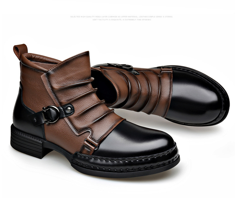 👞🔥Der Charme eines reifen Mannes! ⏰ Herren-Ankle-Boots aus echtem Leder – Strapazierfähig, stylisch und ganztägiger Tragekomfort für Freizeit und Beruf 🔧
