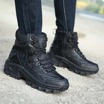 🎁Black Friday Sale – Zeitlich begrenzt 50%RABATT🎁Herren Outdoor wasserdichte rutschfeste Wanderstiefel Kampfstiefel