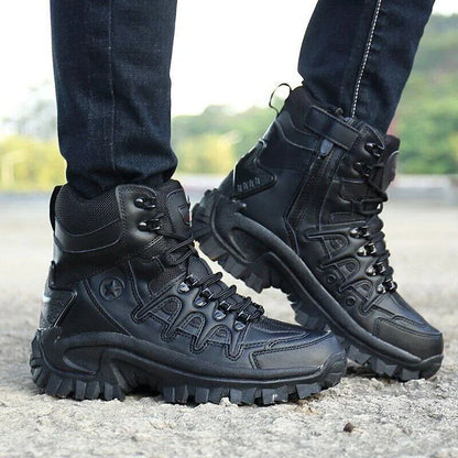 🎁Black Friday Sale – Zeitlich begrenzt 50%RABATT🎁Herren Outdoor wasserdichte rutschfeste Wanderstiefel Kampfstiefel
