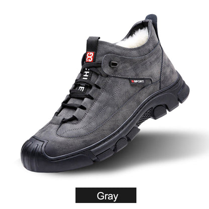 🔥 Winterschlussverkauf: UP TO 50% OFF! Echtes Leder Schafsfell Stiefel - Rutschfest, Warm & Langlebig für Männer ❄️