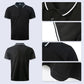 Lässiges T-Shirt für Herren mit Revers, kurzen Ärmeln und V-Ausschnitt