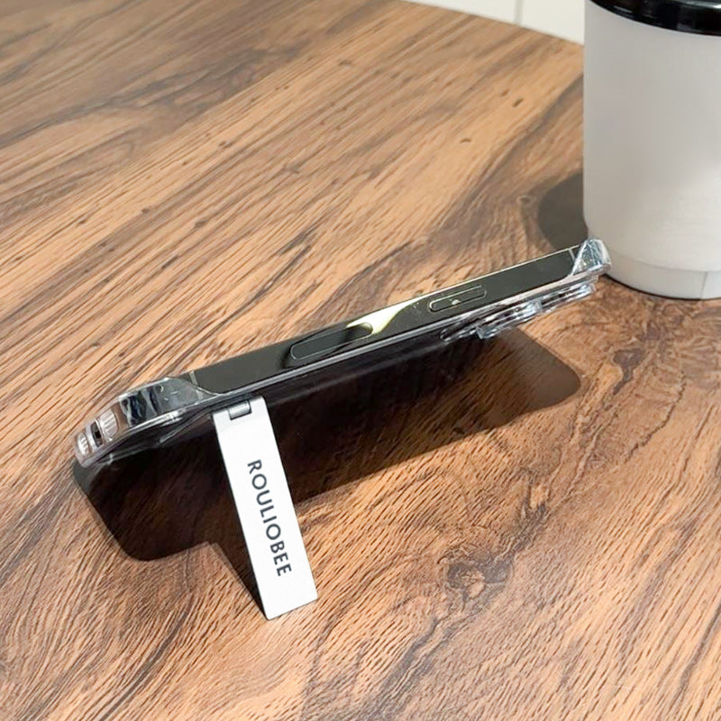 💥Nur für kurze Zeit 50 % Rabatt🔥0.33mm Ultra-thinTransparente Handyhülle mit Ständer für iPhone