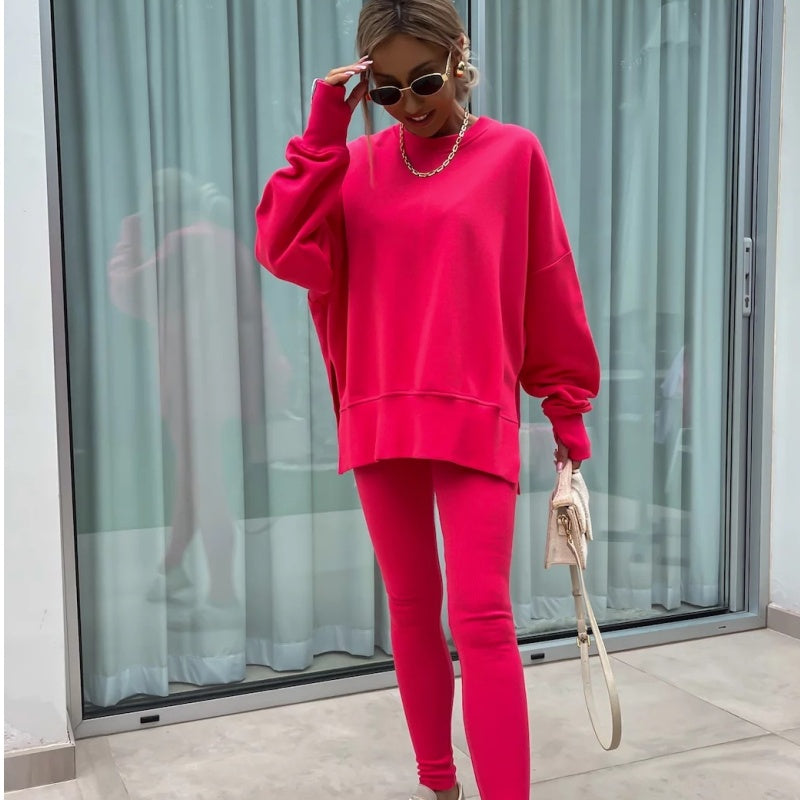 ✨2-teiliges Set aus langärmligem bedrucktem Sweatshirt und Leggings für Damen✨