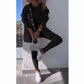 💕Strickjacke mit Kapuze, Weste, Leggings, dreiteiliges Set