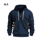 【Heutiges Angebot: Kostenloser Versand + extra niedrige Rabatte】Herren-Kapuzenpullover mit halbem Reißverschluss und Taschen