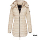 🔥Mittellange wattierte Winterjacke für Frauen, einfarbige, warme Kapuzenjacke👍【Kostenloser Versand】