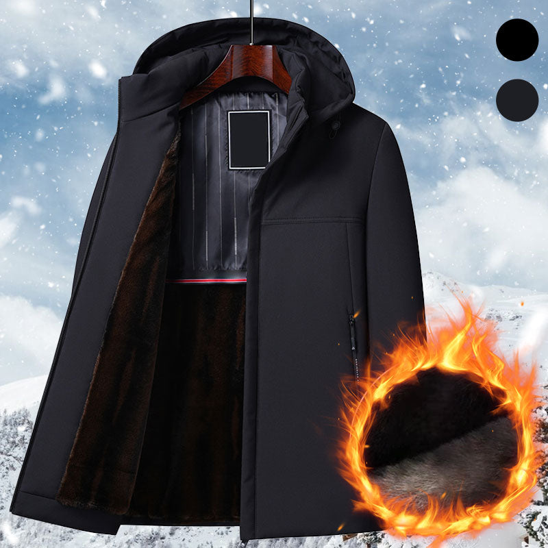 📢📢60 % RABATT !!🔥Dicker Thermo-Parka mit Kapuze für Herren⚡Kostenloser Versand