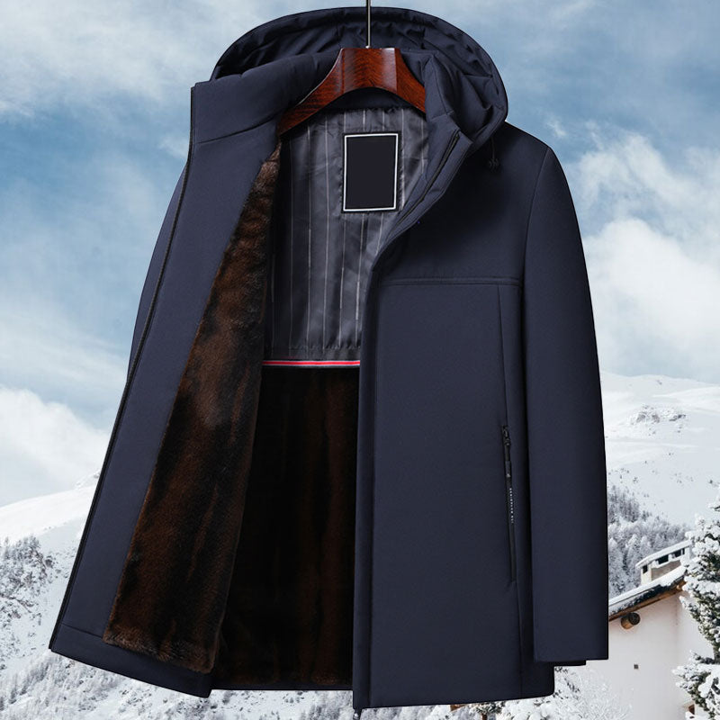 📢📢60 % RABATT !!🔥Dicker Thermo-Parka mit Kapuze für Herren⚡Kostenloser Versand