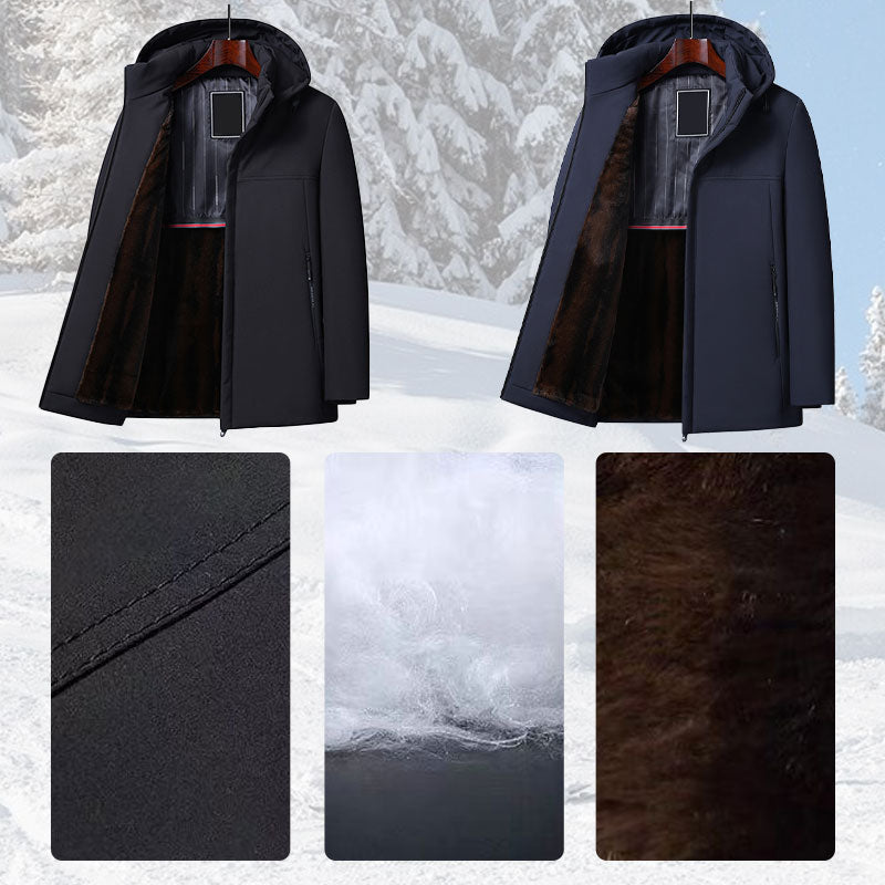 📢📢60 % RABATT !!🔥Dicker Thermo-Parka mit Kapuze für Herren⚡Kostenloser Versand