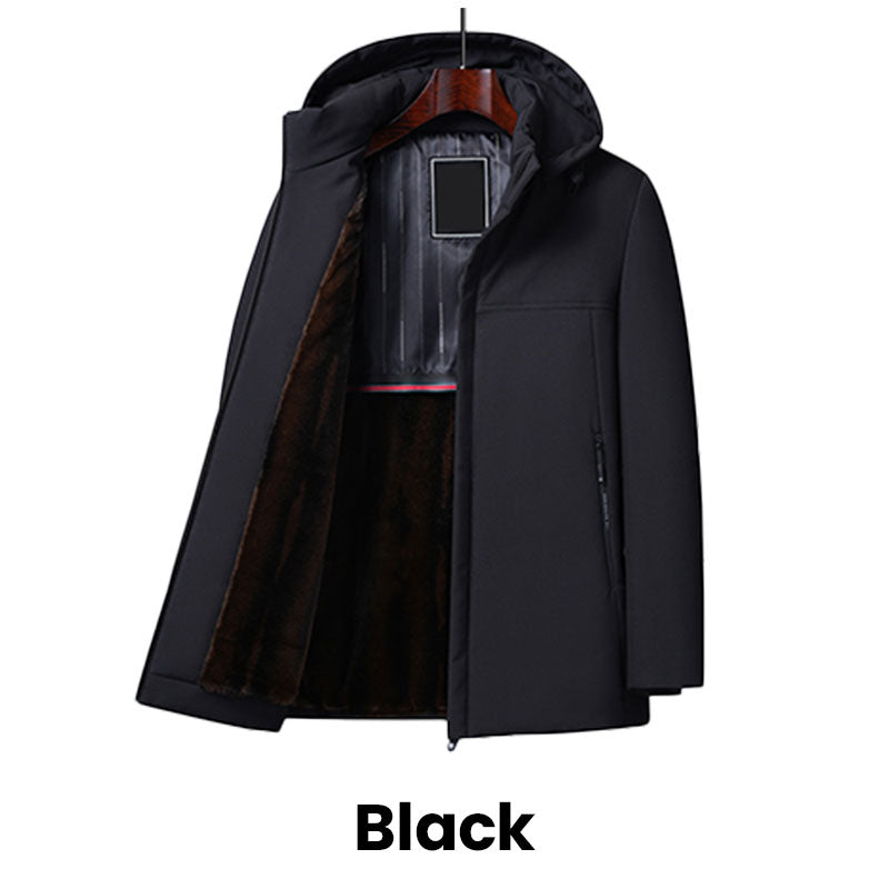 📢📢60 % RABATT !!🔥Dicker Thermo-Parka mit Kapuze für Herren⚡Kostenloser Versand