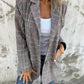 ⏰50% Rabatt🥰Saisonangebot zum Super-Sonderpreis🥰Lässiger karierter Blazer mit Revers
