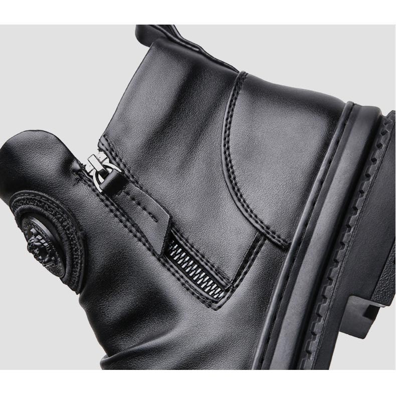 [Bestes Geschenk] Klassische lässige Herrenstiefel mit seitlichem Reißverschluss aus Leder