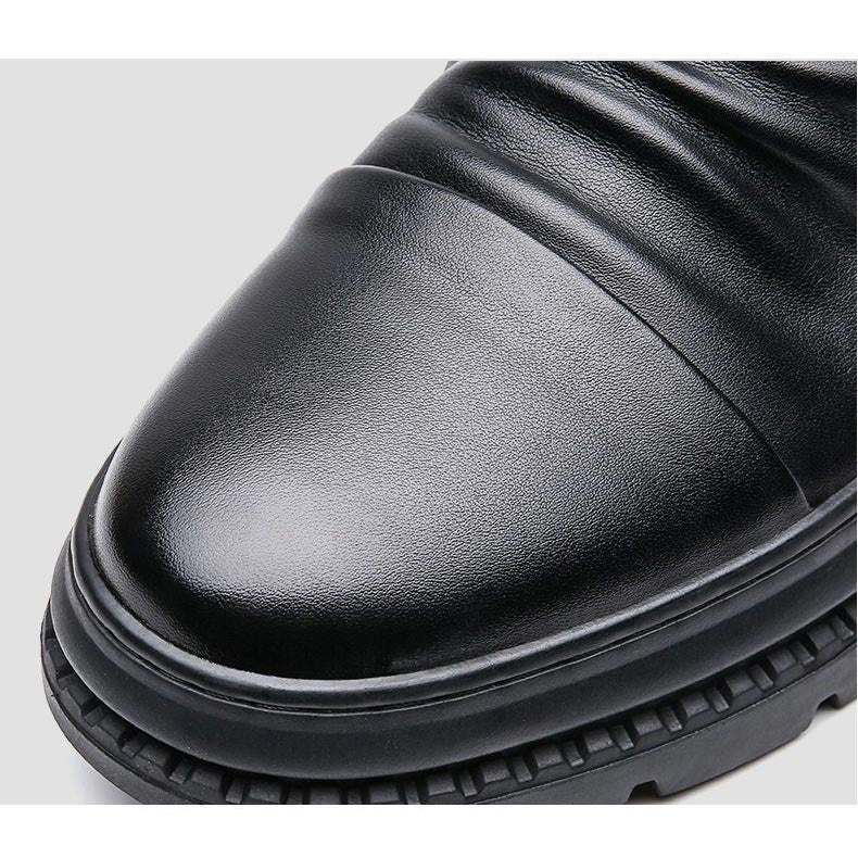 [Bestes Geschenk] Klassische lässige Herrenstiefel mit seitlichem Reißverschluss aus Leder