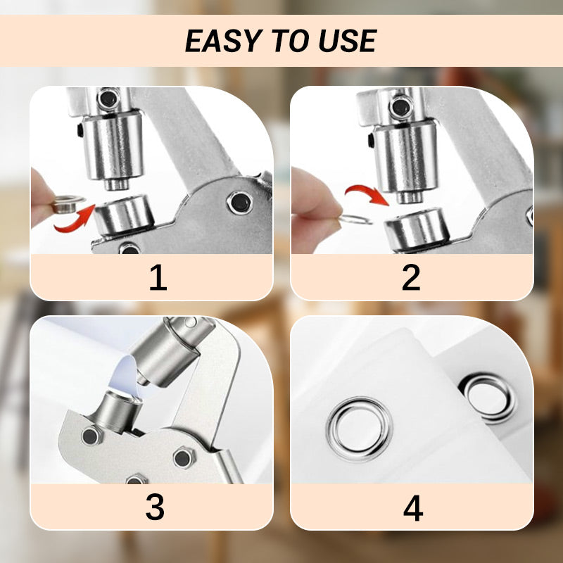 🔥JETZT 50 % RABATT!🔥 ✨ Ösenzange Set – Robust, Komplett, Für Planen & Leder 🔩