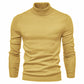 Einfarbiger Strickpullover mit Rollkragen für Herren