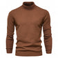 Einfarbiger Strickpullover mit Rollkragen für Herren