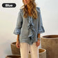 💞Heißer Verkauf 49% Rabatt🔥Bluse mit Rüschenkragen und Glockenärmeln für Damen