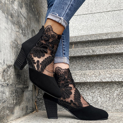 👢✨Damen High Heels mit eleganter Spitze für den Sommer