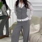 Damen Set aus Hemd mit Weste in Layering-Optik und Hose