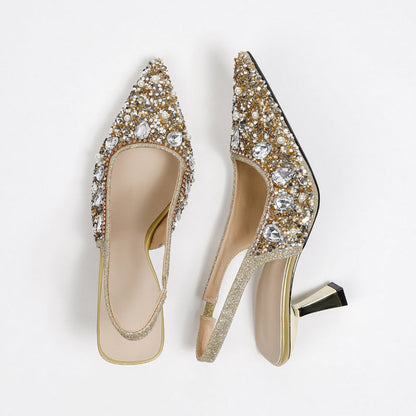👡💎Slingback-Pumps mit spitzer, geschlossener Spitze für Damen✨