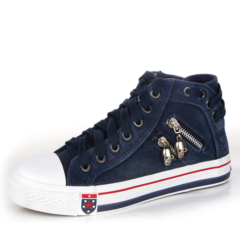 Damen Cowboy High-Top Canvas Schuhe