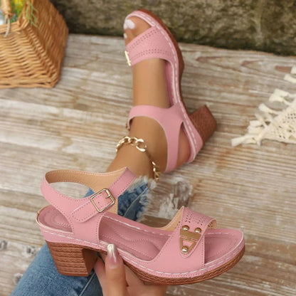 Damen Sandalen mit Blockabsatz