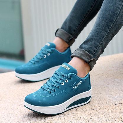 Frauen Casual Mode Atmungsaktiv Dicke Sohle Turnschuhe