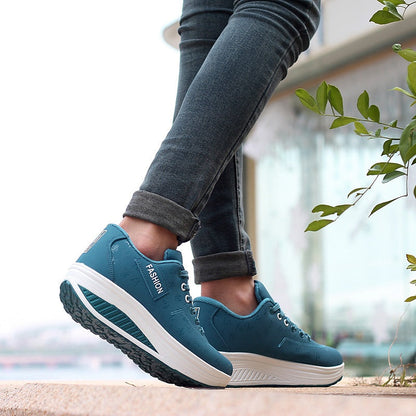 Frauen Casual Mode Atmungsaktiv Dicke Sohle Turnschuhe